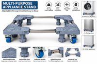 Heavy-Duty Adjustable Appliance Stand with Lockable Wheels