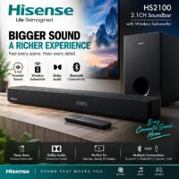 Hisense HS2100 2.1CH Soundbar with Wireless Subwoofer