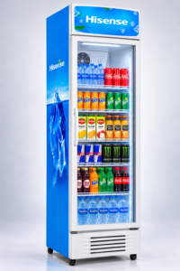 Hisense Display Fridge Showcase Chiller - Single Door Beverage Cooler Glass Door